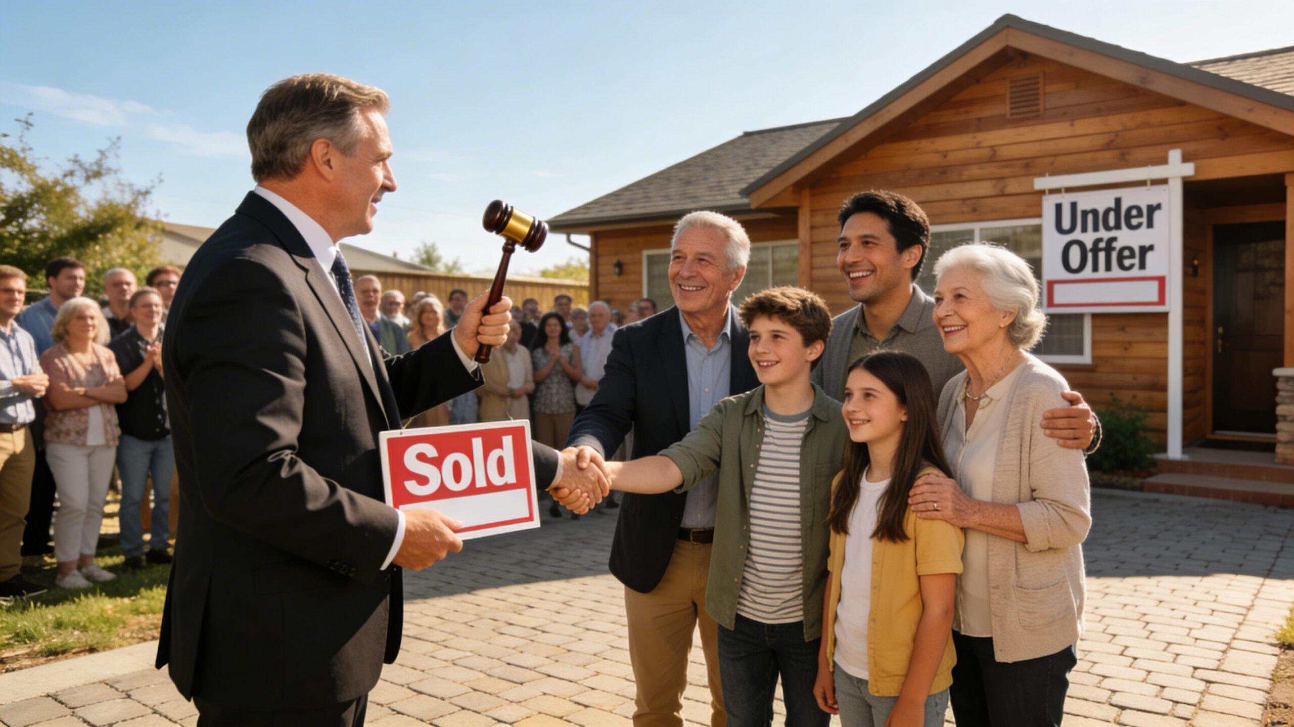 Family buying a house